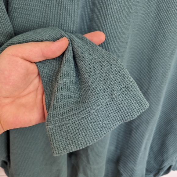 $10 SALE J Jill Long Sleeve Thermal Top V Neck size large sage green capsule - Picture 7 of 12